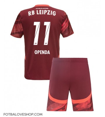 RB Leipzig Lois Openda #11 Dětské Venkovní Dres 2024-25 Krátký Rukáv (+ trenýrky)